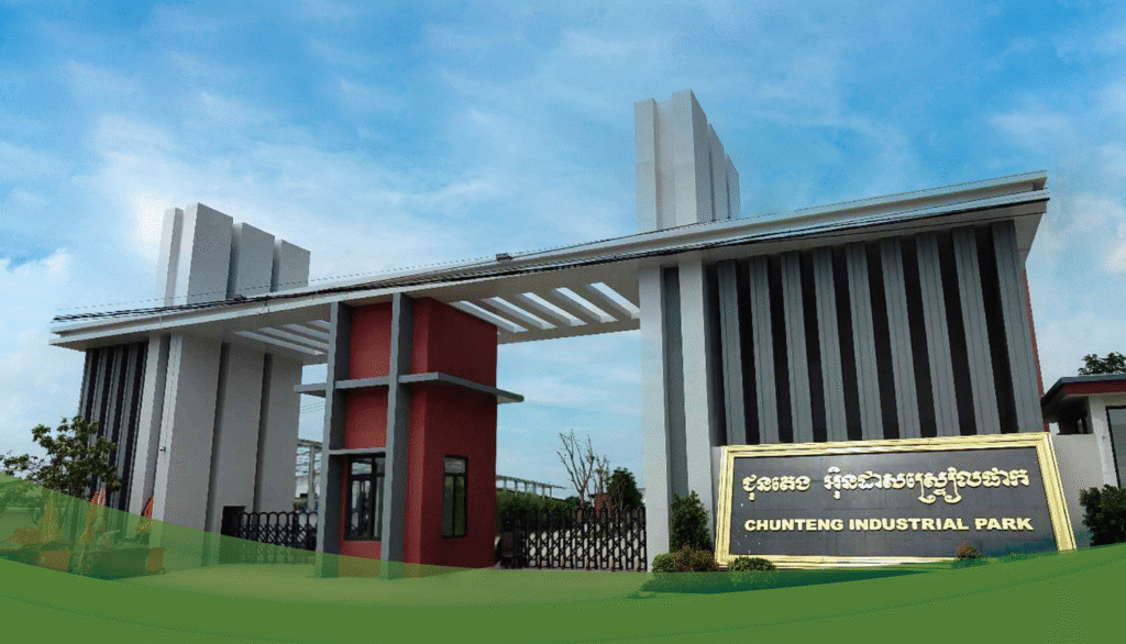 Production workshop area at Springvine Cambodia factory, showing large-scale manufacturing