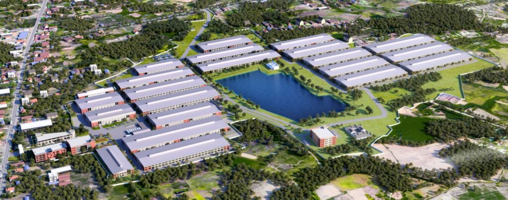 Aerial view of Springvine’s Qingyuan, Guangdong production facility