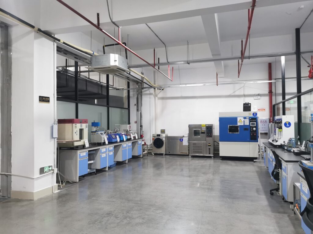 R&D lab at Springvine showing engineers performing load testing on harnesses